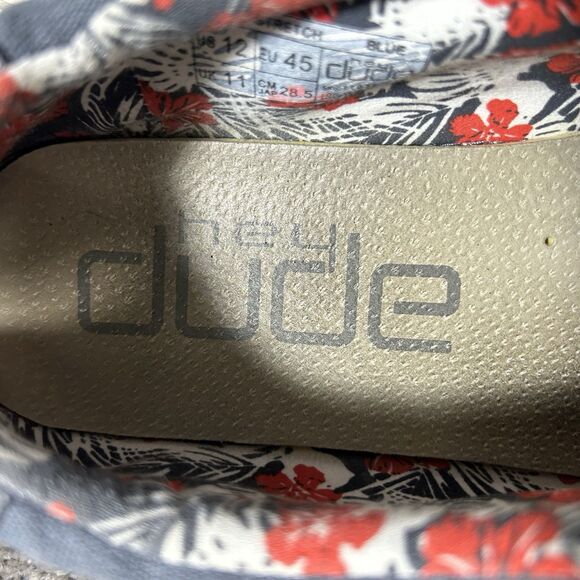 Hey Dude Wally Stretch Men’s Sz 12 Blue Lightweight Slip On Casual Loafer Shoes - Picture 10 of 12